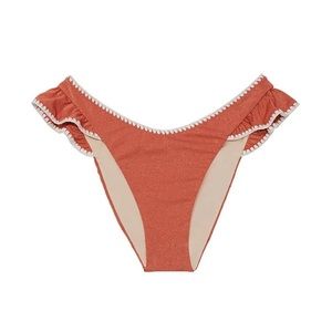NWT Victoria’s Secret Ruffle Bikini Bottom With Crochet